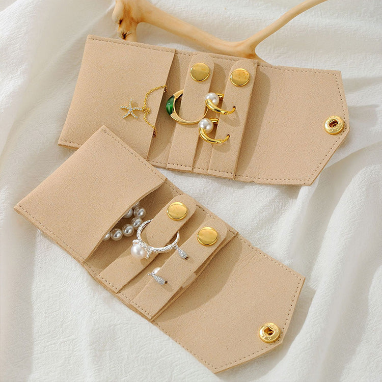Custom Necklace Earrings Jewelry Travel Organizer Microfiber Bag
