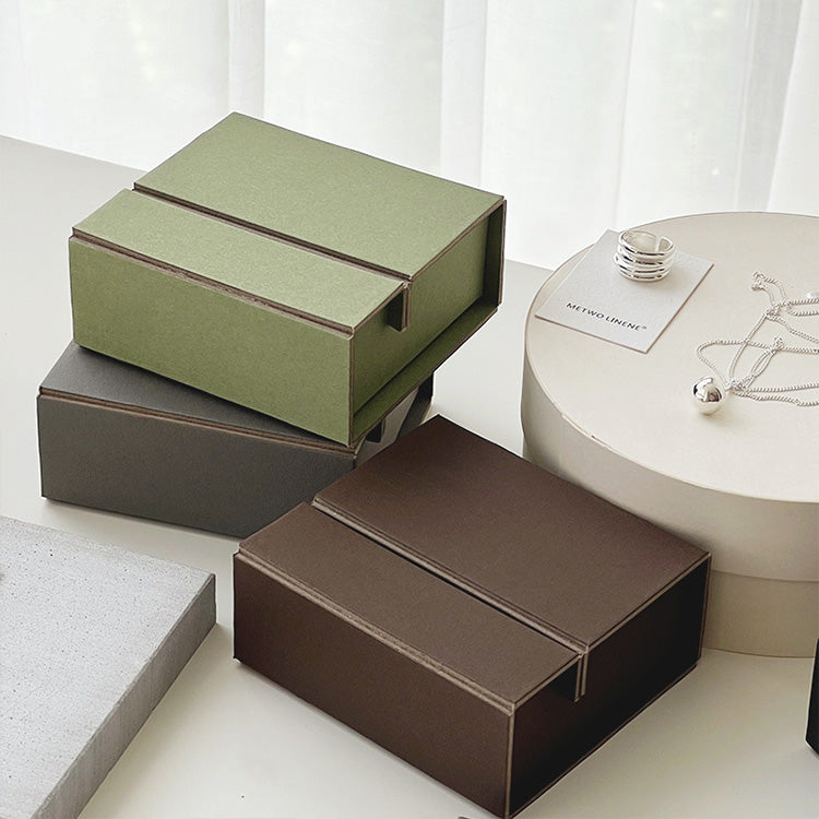 Eco-friendly Two Pieces Foldable Packaging For Jewelry Business