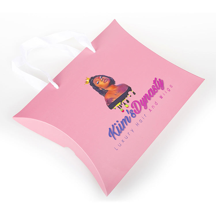 Customized Sample Fee Cardstock Pillow Boxes for Wigs