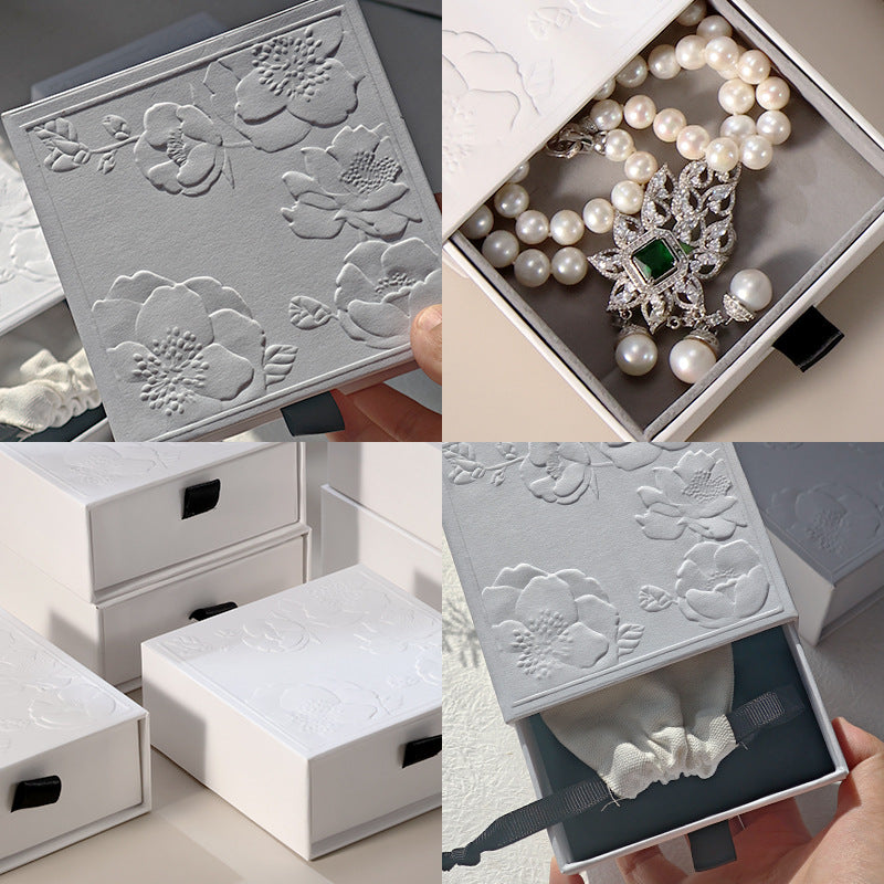 Luxury Embossed Jewelry Drawer Boxes | Custom Branded Packaging