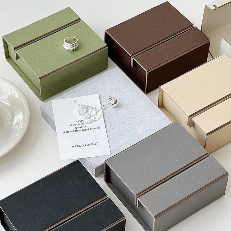 Eco-friendly Two Pieces Foldable Packaging For Jewelry Business