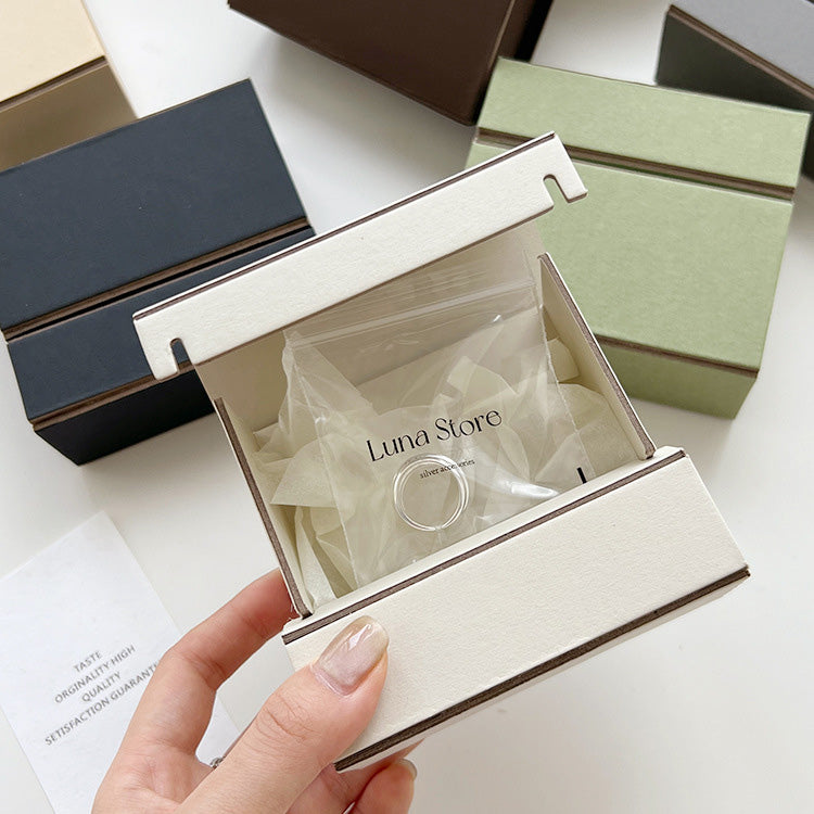 Eco-friendly Two Pieces Foldable Packaging For Jewelry Business