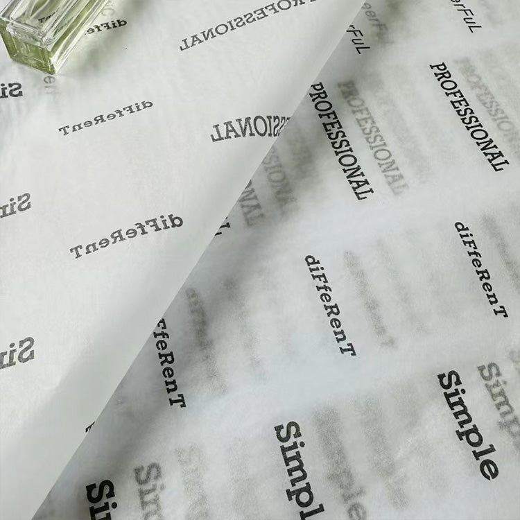 19.7" by 27.5" 17g One Color Logo Print Tissue Paper For Gift Wrapping