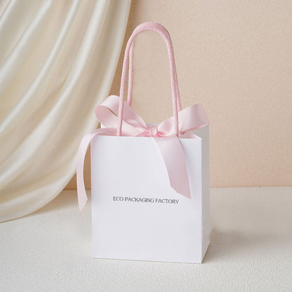 Small Jewelry Paper Bags With Stain Ribbon