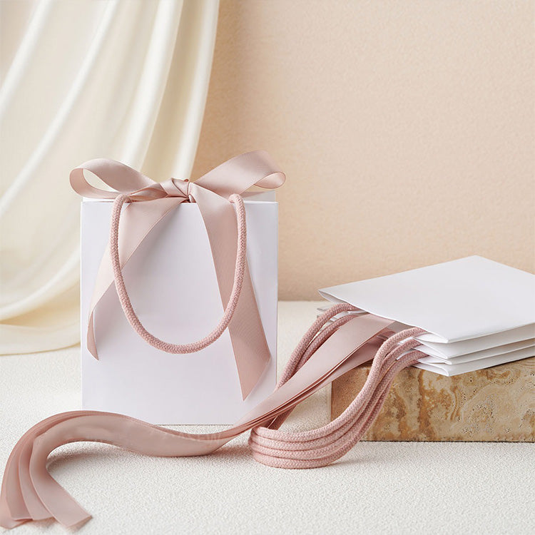 Small Jewelry Paper Bags With Stain Ribbon