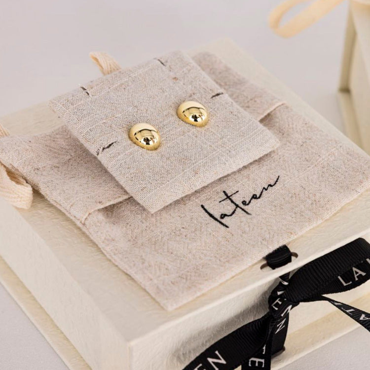 Eco friendly Jute Jewelry Bags with Pad Free Logo