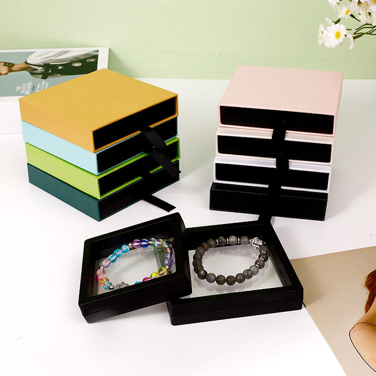 PE Antioxidant Clear Jewelry Box With Hard drawers