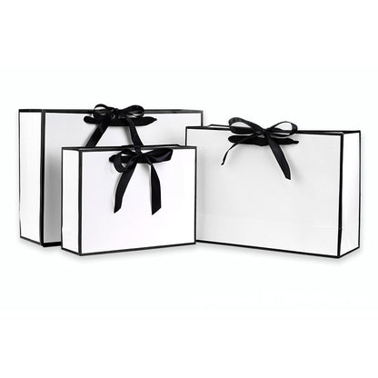 Customization White Paper Gift Bags With Ribbon Wholesale