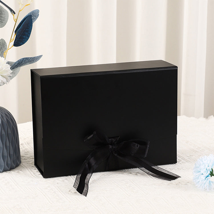 Magnetic Paper Box Folding Type With Silk Ribbon