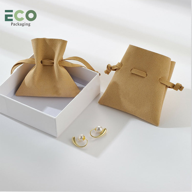 Microfiber Jewelry Drawstring Pouches Bags With Embossed Logo