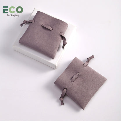 Microfiber Jewelry Drawstring Pouches Bags With Embossed Logo