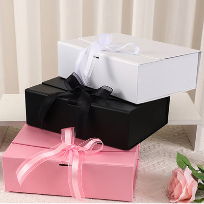 Magnetic Paper Box Folding Type With Silk Ribbon