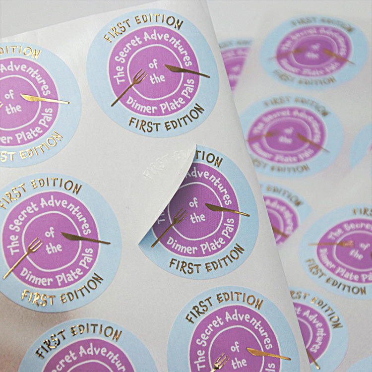 Gold Foil Stamping Round Sticker