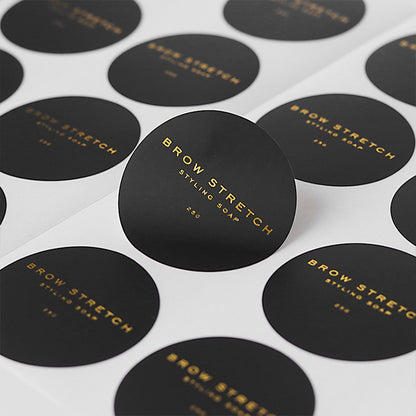 Gold Foil Stamping Round Sticker