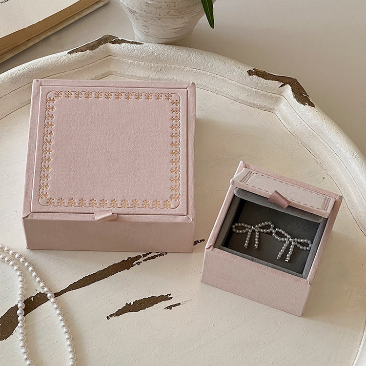 Luxury Pink Jewelry Box | Kraft Jewelry Storage Organizer Box