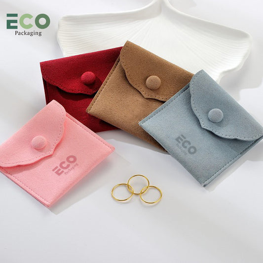 Micro Fiber Jewelry Storage Pouch Bags with one color logo