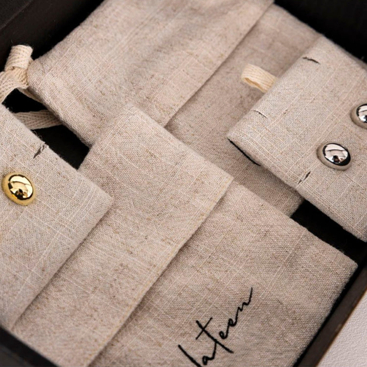 Eco friendly Jute Jewelry Bags with Pad Free Logo