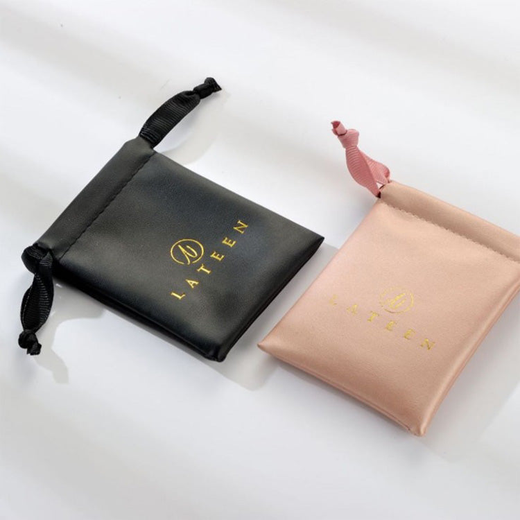 Customized Free Hot Stamping LOGO Soft Leather Jewelry Pouch Bags