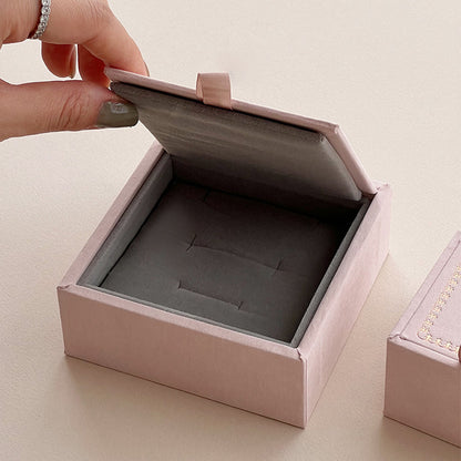 Luxury Pink Jewelry Box | Kraft Jewelry Storage Organizer Box