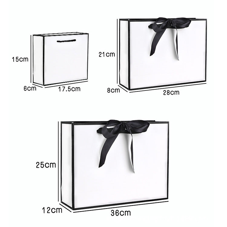 Customization White Paper Gift Bags With Ribbon Wholesale