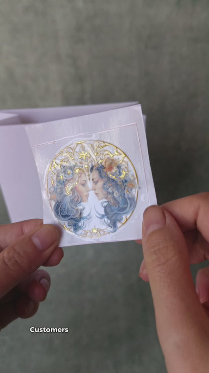 Gold mixed Colors UV DTF Metal Transfer Sticker