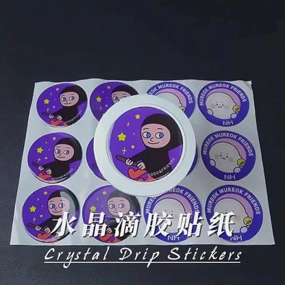 Custom 3D Round Label Waterproof Drip Adhesive Sticker