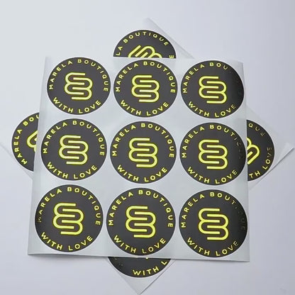 Gold Foil Stamping Round Sticker