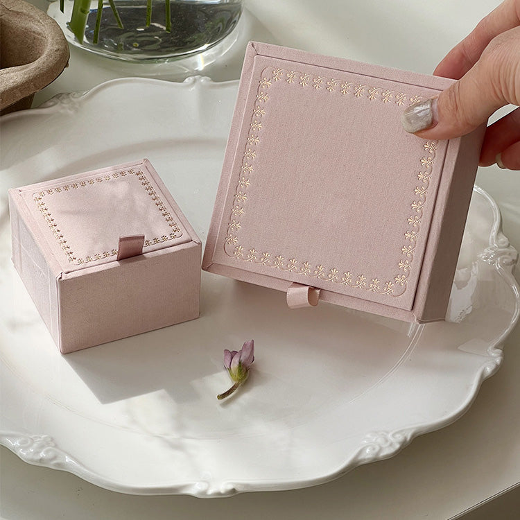 Luxury Pink Jewelry Box | Kraft Jewelry Storage Organizer Box