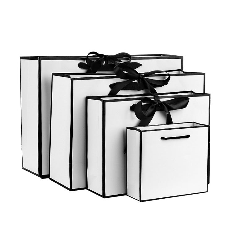 Customization White Paper Gift Bags With Ribbon Wholesale