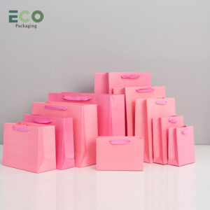 Custom Logo Luxury Vertical Boutique Paper Shopping Bags